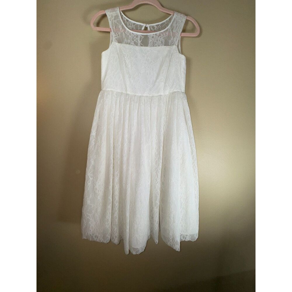 David's Bridal Dress, Off White, Cream Lace with slips